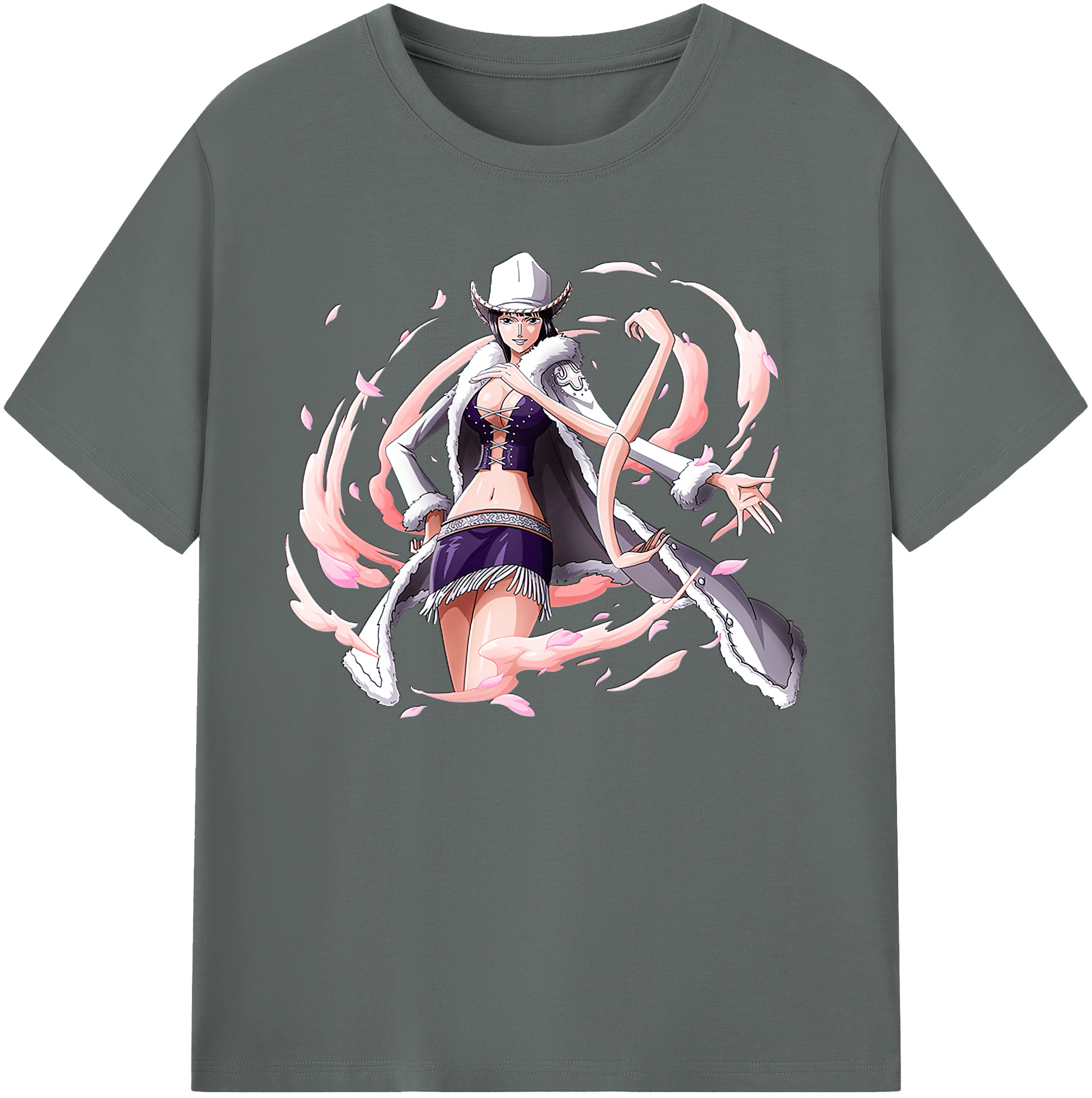 ワンピース ニコ・ロビン ONE PIECE Nico Robin 綿100％ メンズ半袖Tシャツ｜肌触りやわらか＆通気性